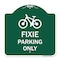 Signmission Designer Series Sign Fixie Parking Sign, Green & White Aluminum Sign, 18" L, 18" H, GW-1818-23965 A-DES-GW-1818-23965 - alternate 1